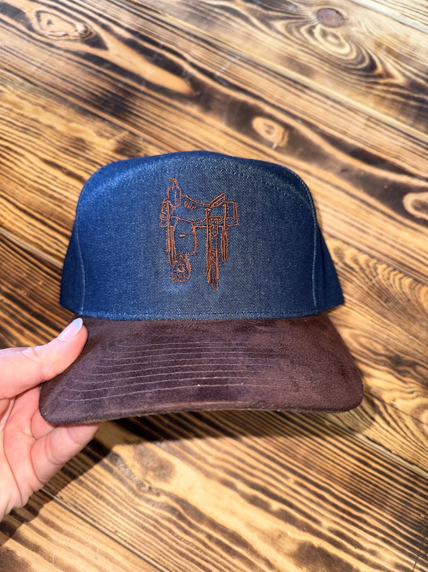 Ranch Cutter Denim/ Suede Cap