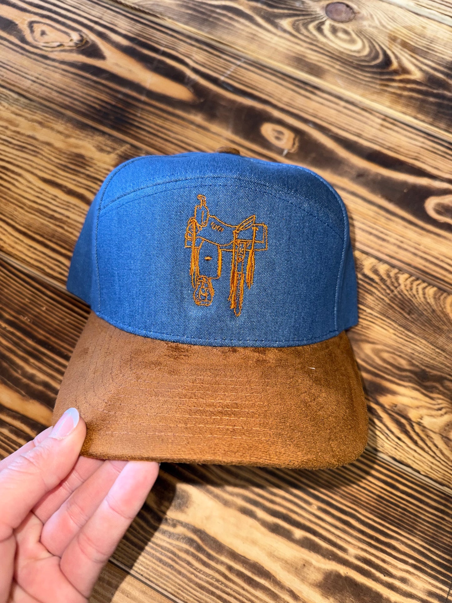 Ranch Cutter Denim/ Suede Cap