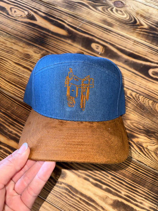 Ranch Cutter Denim/ Suede Cap