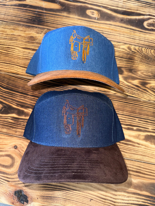 Ranch Cutter Denim/ Suede Cap